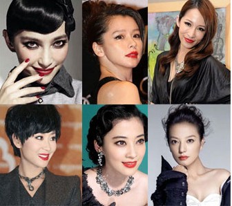 12位女星红唇PK 谁最抢眼