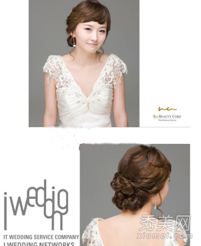 韩式花样新娘发型 盘发披肩都美丽