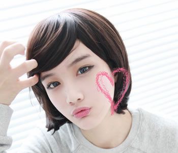 韩国女生超甜美清爽短发发型