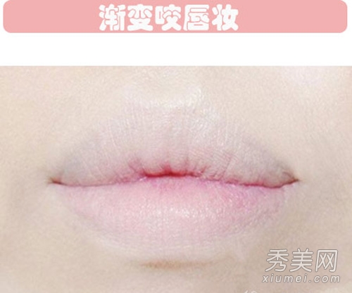 图解渐变色咬唇妆 浪漫桃粉色似花朵