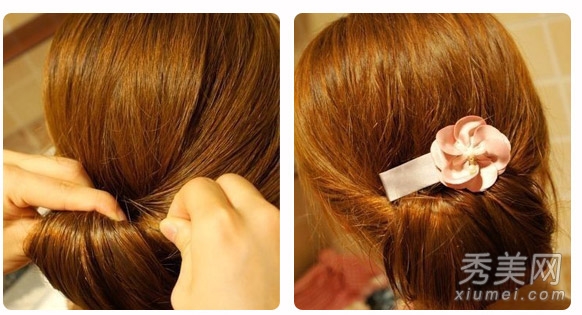 2款韩式盘发图解 怦然心动的淑女发型