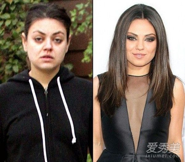 她們也不願意啊 妝前妝後兩張臉的女星 明星化妝前後對比照