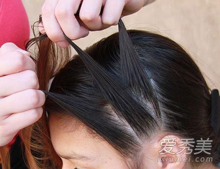 无刘海编发丸子头 9步轻松GET！ 编发丸子头的扎法