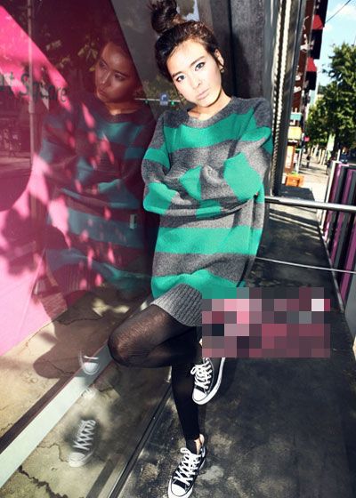 冬季条纹很相配。