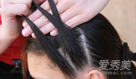 无刘海编发丸子头 9步轻松GET！ 编发丸子头的扎法