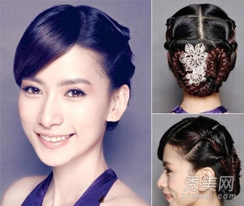 2012韩式新娘发型扎法 7个步骤图