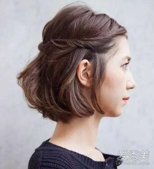短发长了别剪 6款扎发diy随便一款都好看 中短发扎法