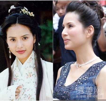 劉亦菲楊冪“金庸美女”今昔美妝對比