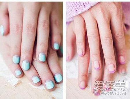 Tiffany蓝+薰衣草紫 DIY夏季粉嫩美甲