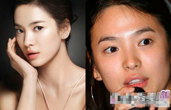 韩国女星整容也无用 素颜皮肤差眼睛小