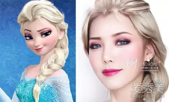 張柏芝《冰雪奇緣》Elsa女王仿妝教程 明星仿妝