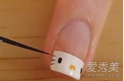DIY美甲：2款Kitty美甲做法