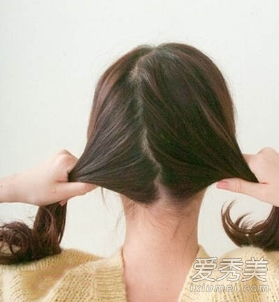 花苞头的扎法图解 不用盘发器也有立体感