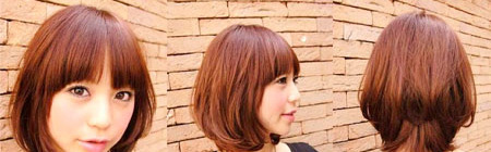 日系甜美可爱的糖果色发型