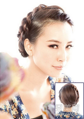 韩式麻花辫盘发 打造优雅气质女人