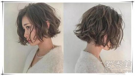 2019流行短发发型图片 时髦微卷短发减龄最显脸小！