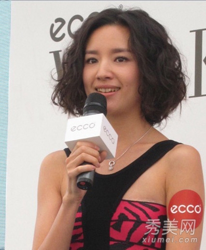 董洁示范 时尚款潮女范中短发发型