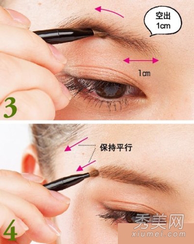 眉毛画法：粗眉妆&淡眉妆只需6个步骤