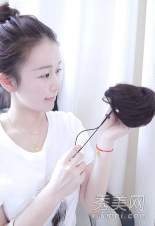 矮个女的福音 韩式丸子头扎发立增5cm