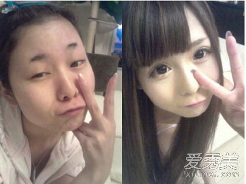 卸妝上妝兩個人 日本化妝術令整容業直接倒閉 化妝前後對比圖