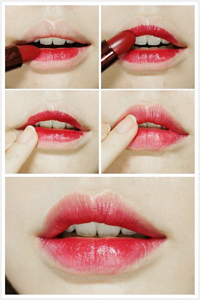 血紅唇妝的畫法 讓肌膚顯得更白 紅唇妝畫法