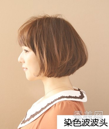 2013女生波波头发型设计 清新染发最时尚