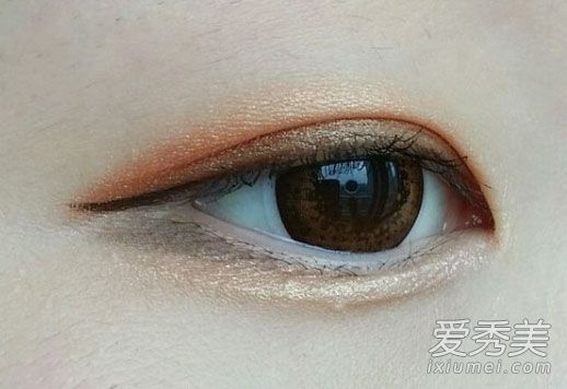 韓國女生眼妝畫法 2015最火橘金色眼影韓國女生妝容