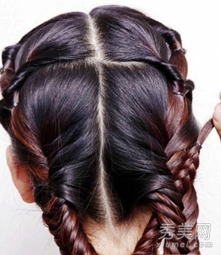 2012韩式新娘发型扎法 7个步骤图