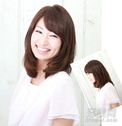 2013圆脸女生发型设计 刘海中短发最帅气