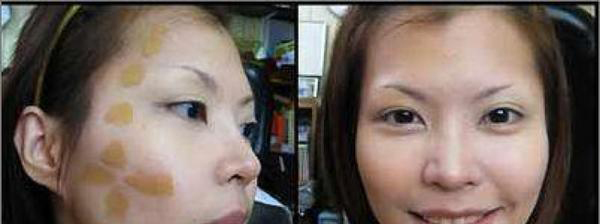 40岁阿姨化妆后年轻20岁（图） 化妆前后对比照