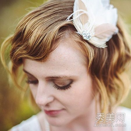 短发更清爽 唯美新娘发型为浪漫加分