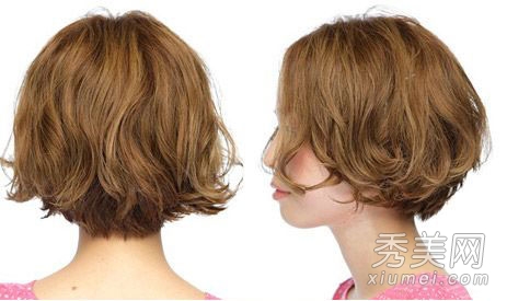 棕色系染发短卷发 今季最流行的女生发型