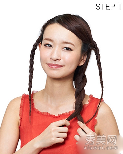入秋长发怎么扎 两款韩式侧编发教程