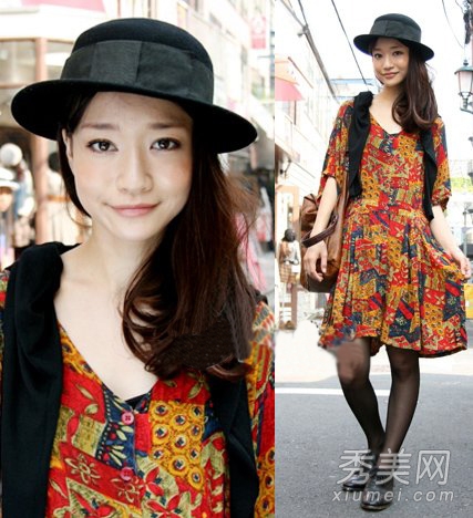 街拍东京美女 如何搭配日系发型与服饰
