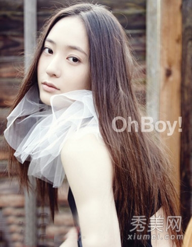 韩国美少女郑秀晶发型 直发卷发都很美