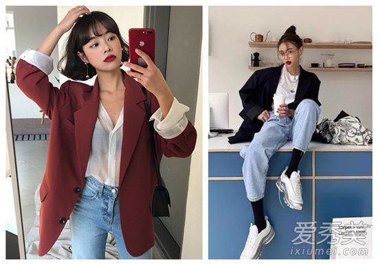穿着“大哥大酷西”的女孩是2019年最受欢迎的?侧面西装和外套搭配策略开启