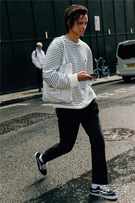 男士条纹衣服搭配规则街头时尚人士必须穿着参考