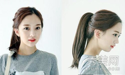 韩国女生俏丽款扎发发型 轻松打造甜美小脸