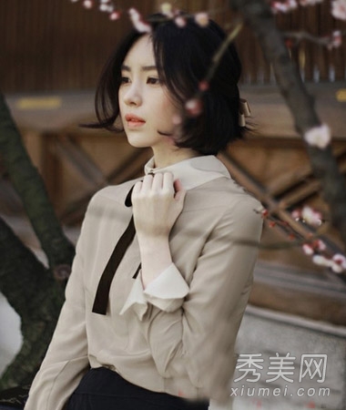 流行清新日系短发 矮个女修颜首选