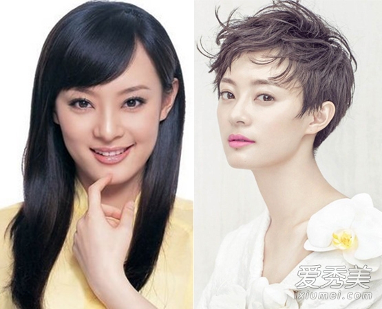 短发一剪气质翻倍 中韩女明星长短发对比