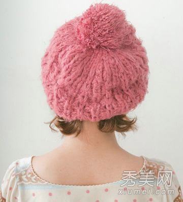 冬季女生扎发设计 短发diy配帽子最可爱