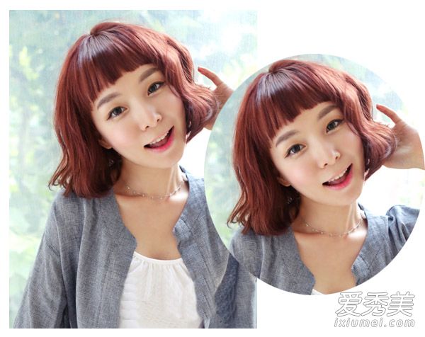 短发弄什么发型好看 韩式刘海短发减龄首选 有刘海的短发女