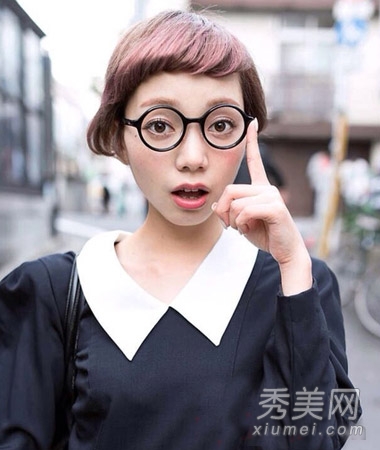 流行清新日系短发 矮个女修颜首选
