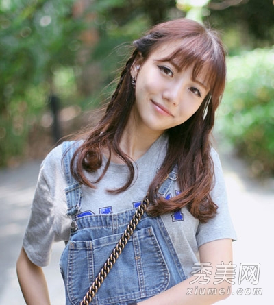 2014新款女生发型 斜刘海显时尚气质