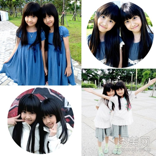 台灣雙胞胎姐妹花走紅 長直發清純女神範