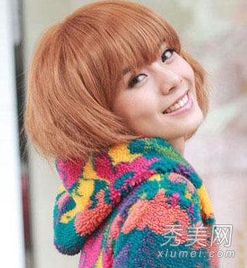 2013年最新染发颜色 甜美迷人旺桃花发型