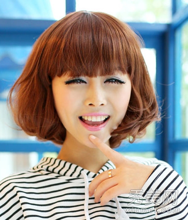 超可爱韩式短卷发 打造萌感的流行发型