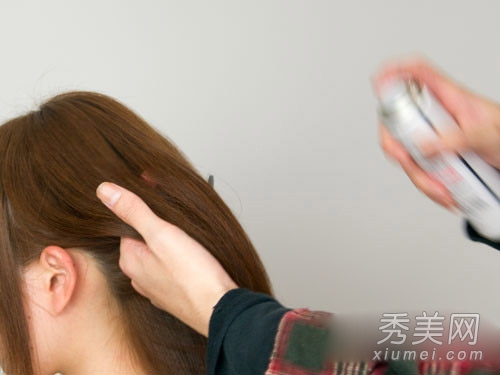 超简单日系盘发教程 发饰搭配更淑女