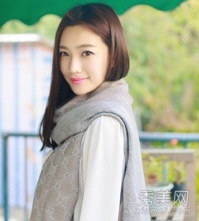 2014新款女生发型 斜刘海显时尚气质