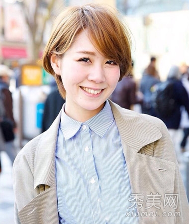 流行清新日系短发 矮个女修颜首选